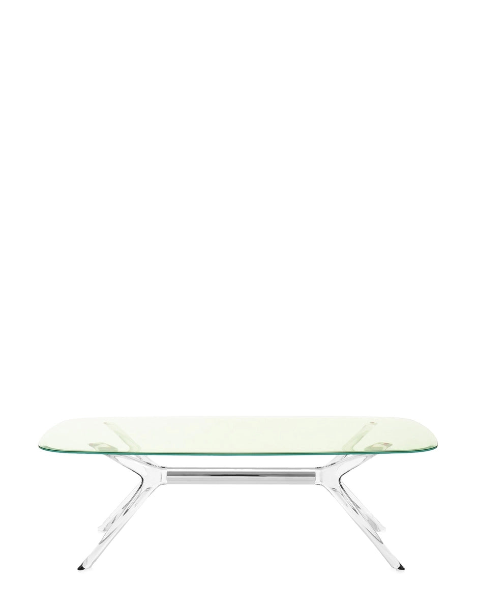 Blast Table Kartell Square Crystal Chrome Green