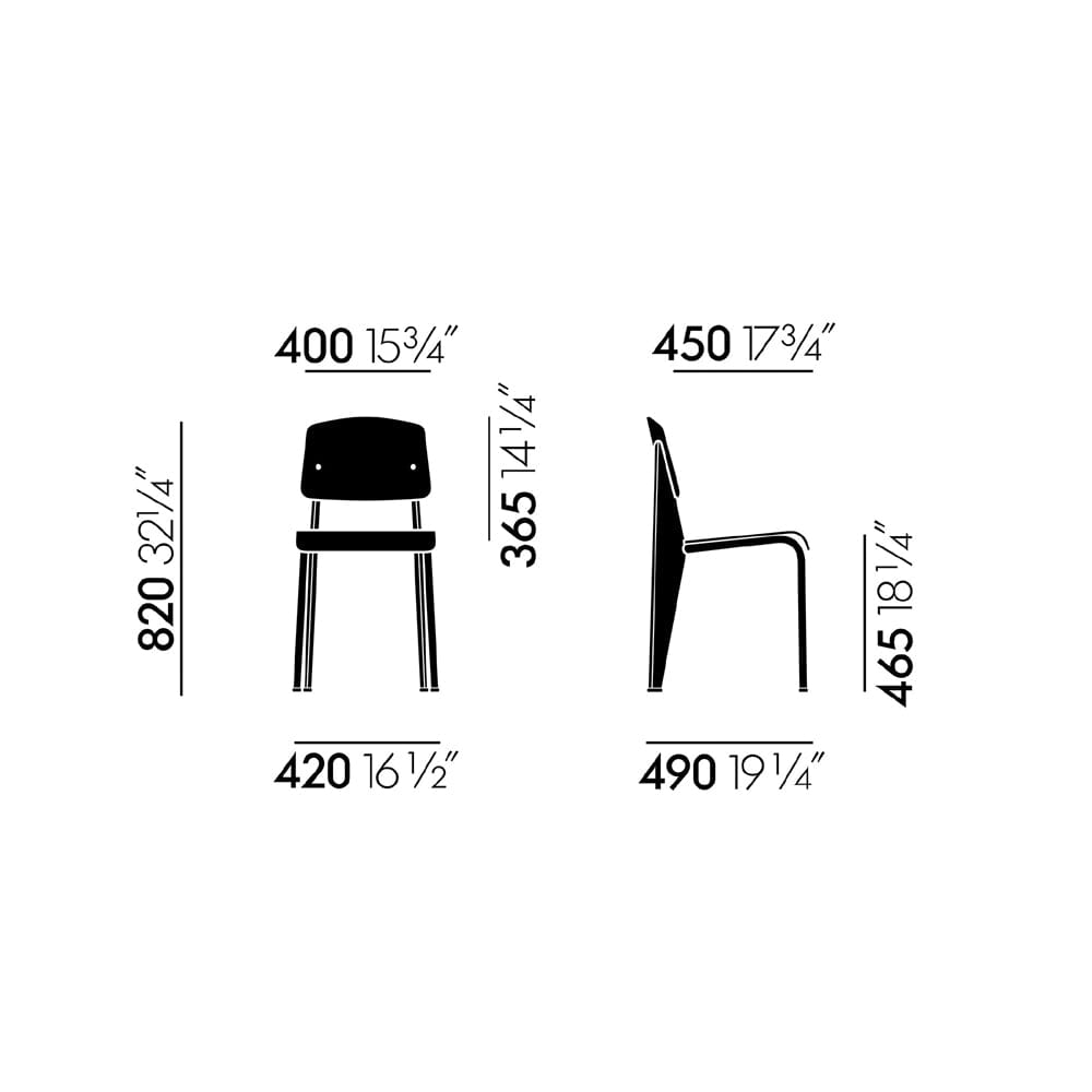 Prouve Standard Chair Side/Dining Vitra 