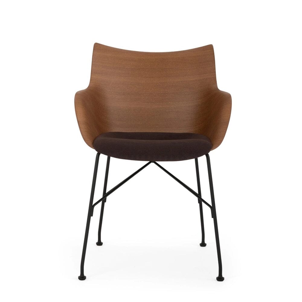 Q/Wood Upholstered Chair Chairs Kartell Dark Wood /Black/ Brown 