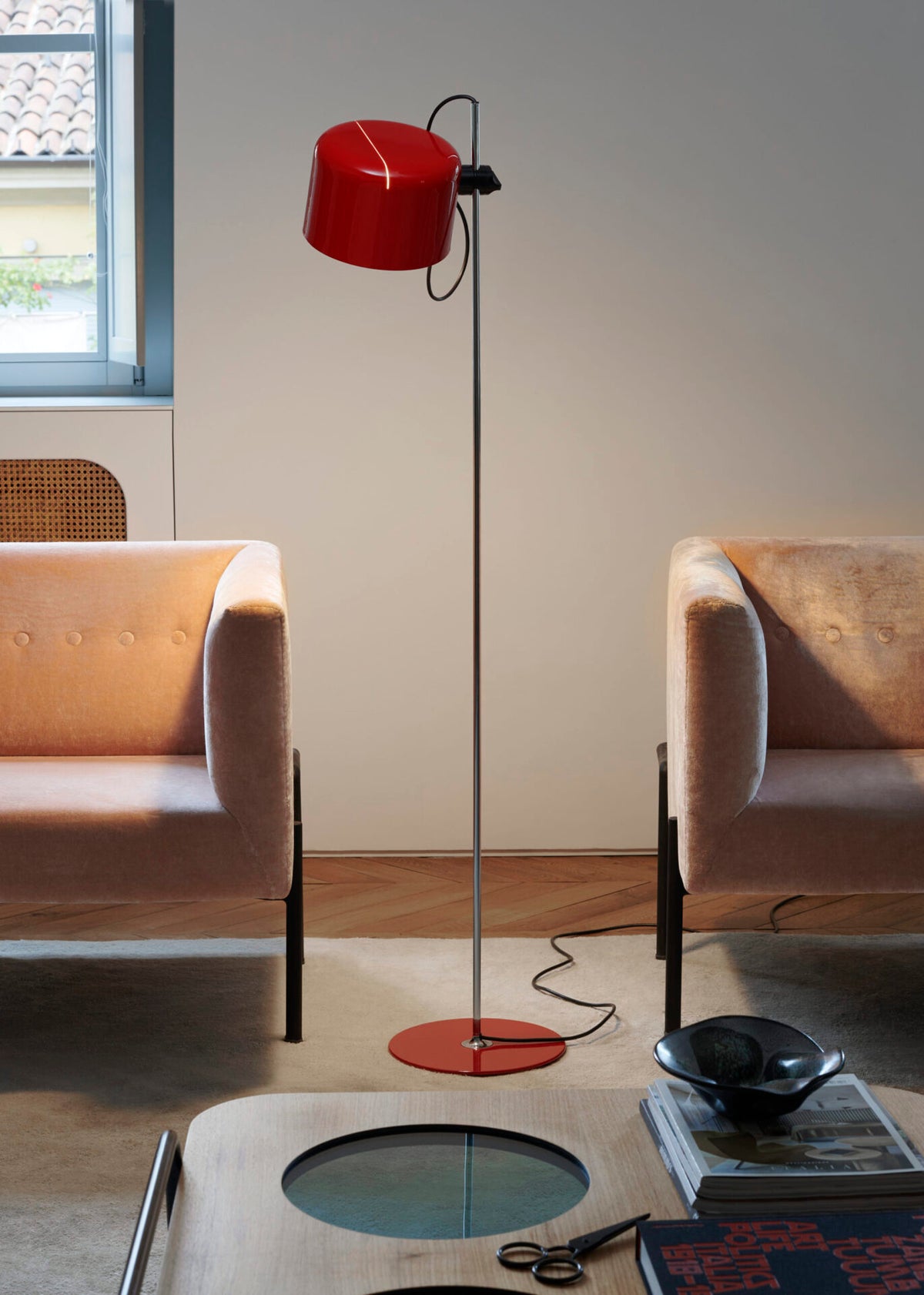 Coupe Floor Lamp Floor Lamps Oluce Red 