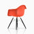 Eames Molded Plastic Upholstered Arm Chair with Wood Dowel Base Side/Dining herman miller 