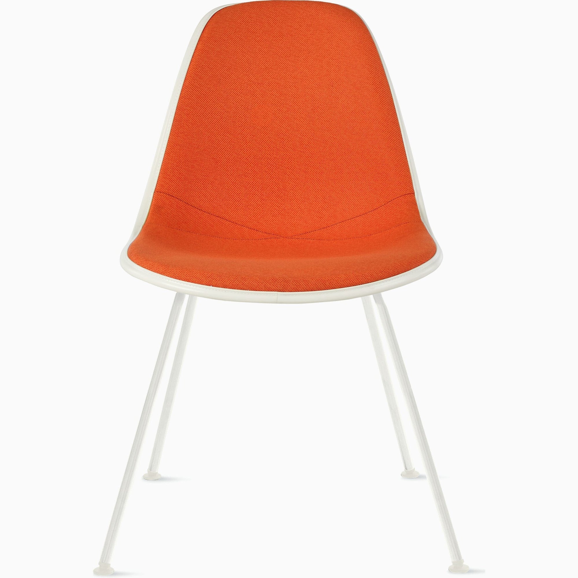 Eames Molded Plastic Upholstered Side Chair with 4 legged Base Side/Dining herman miller 