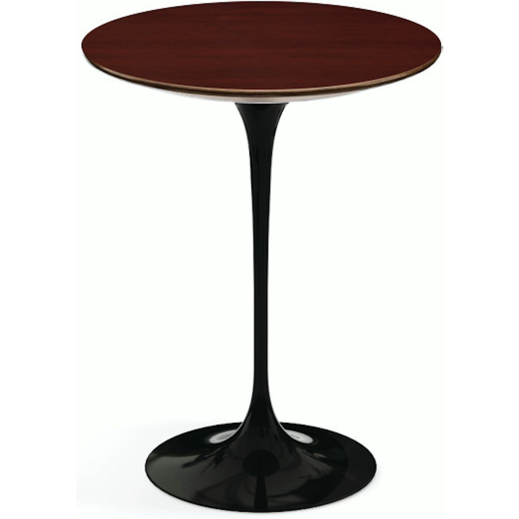 Saarinen Side Table - 16" Round side/end table Knoll Black Reff Dark Cherry 