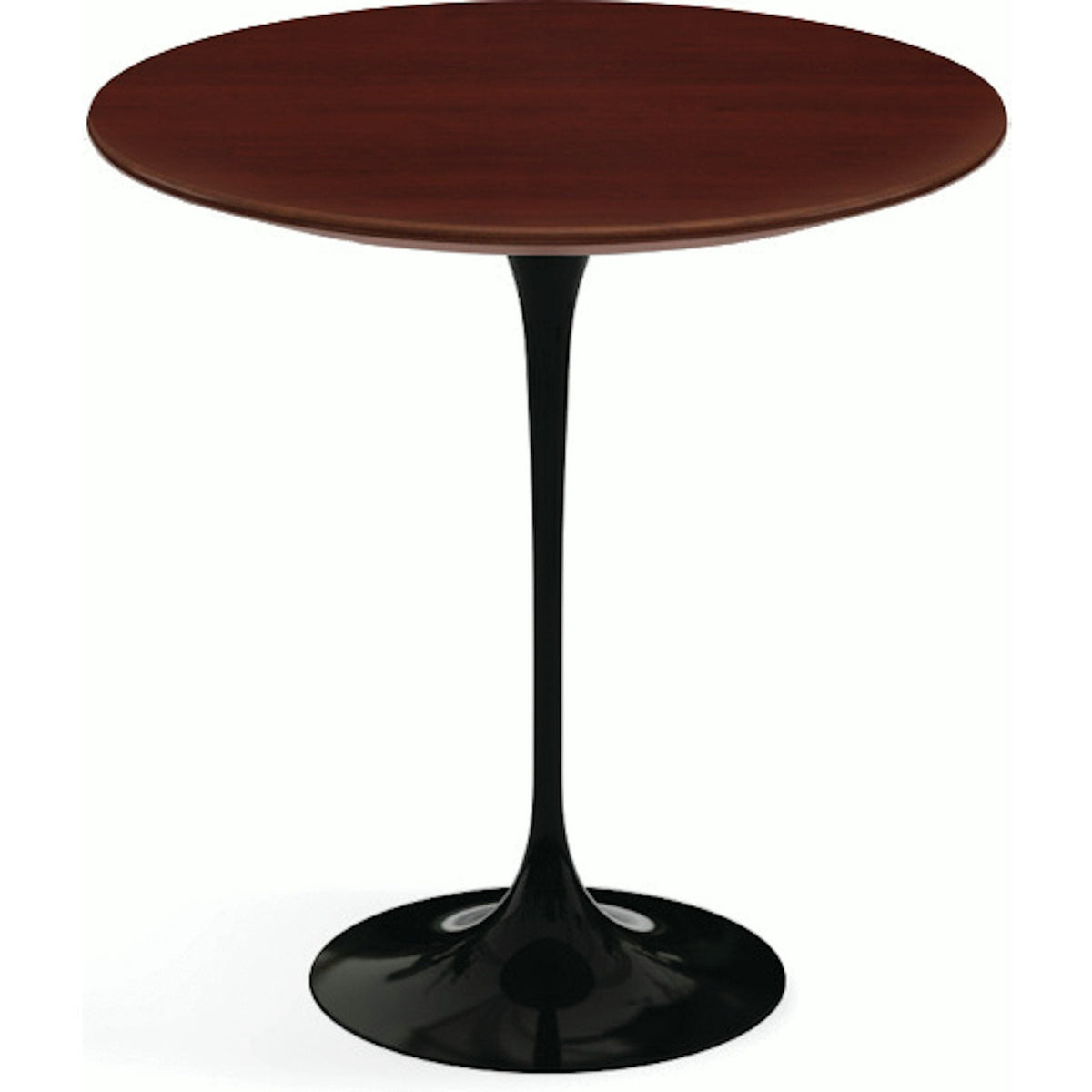 Saarinen Side Table - 20” Round side/end table Knoll Black Reff Dark Cherry 