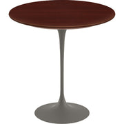 Saarinen Side Table - 20” Round side/end table Knoll Grey Reff Dark Cherry 
