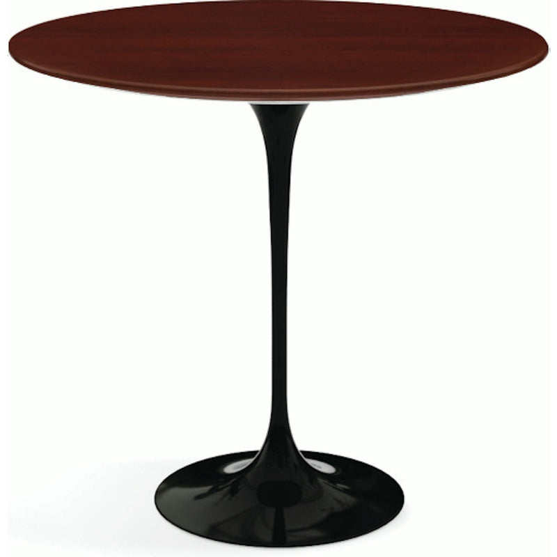 Saarinen Side Table - 22” Oval side/end table Knoll Black Reff Dark Cherry 