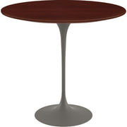 Saarinen Side Table - 22” Oval side/end table Knoll Grey Reff Dark Cherry 
