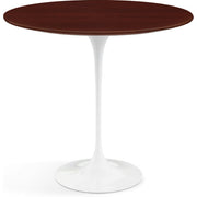 Saarinen Side Table - 22” Oval side/end table Knoll White Reff Dark Cherry 