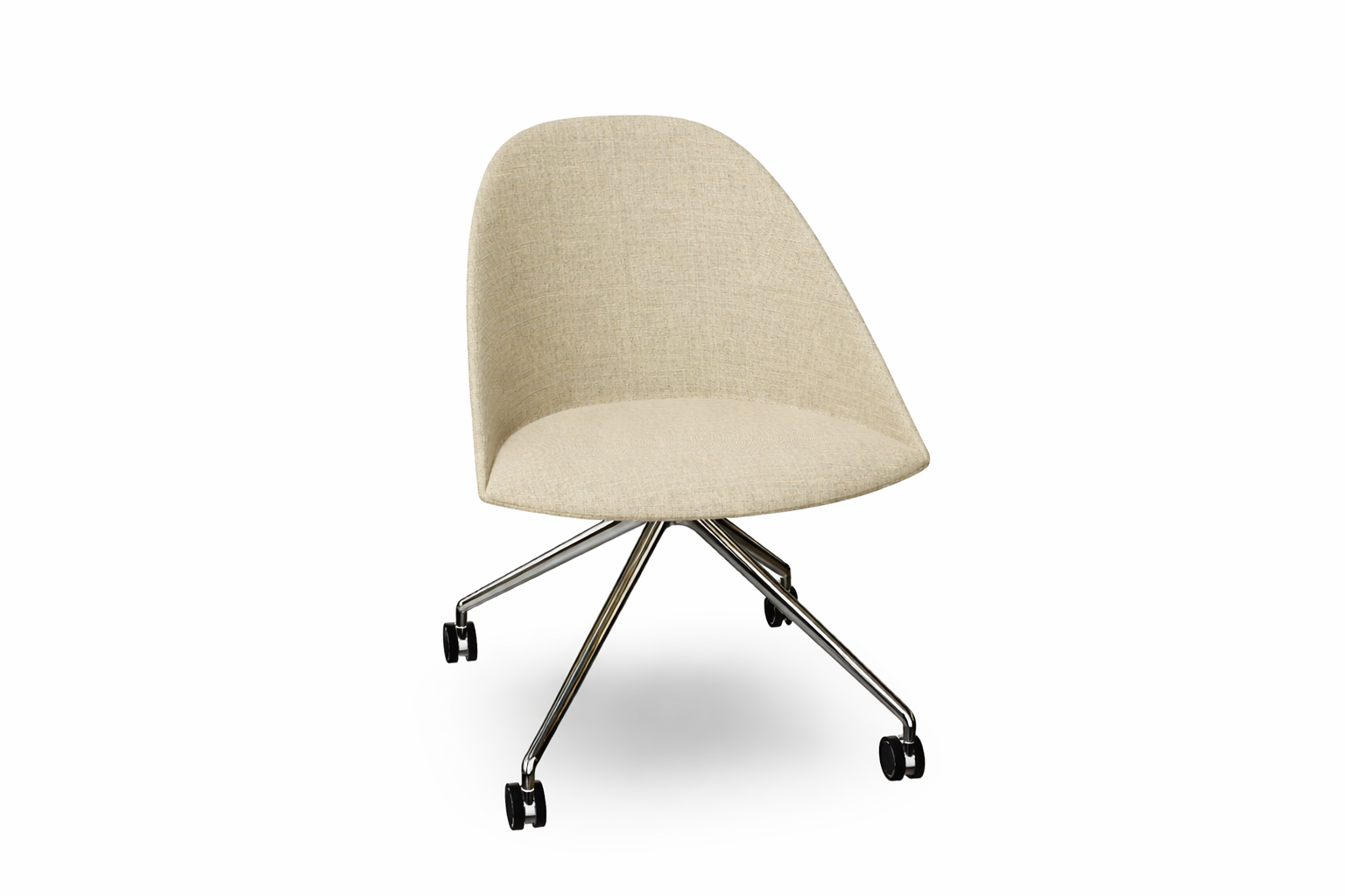 Cila Fully Upholtered Chair With Fixed Trestle Base
