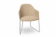 Cila Fully Upholstered Armchair With Sled Base Chairs Arper 