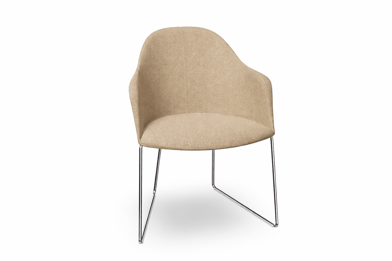 Cila Fully Upholstered Armchair With Sled Base Chairs Arper 
