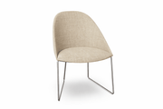 Cila Fully Upholstered Chair With Sled Base Chairs Arper 