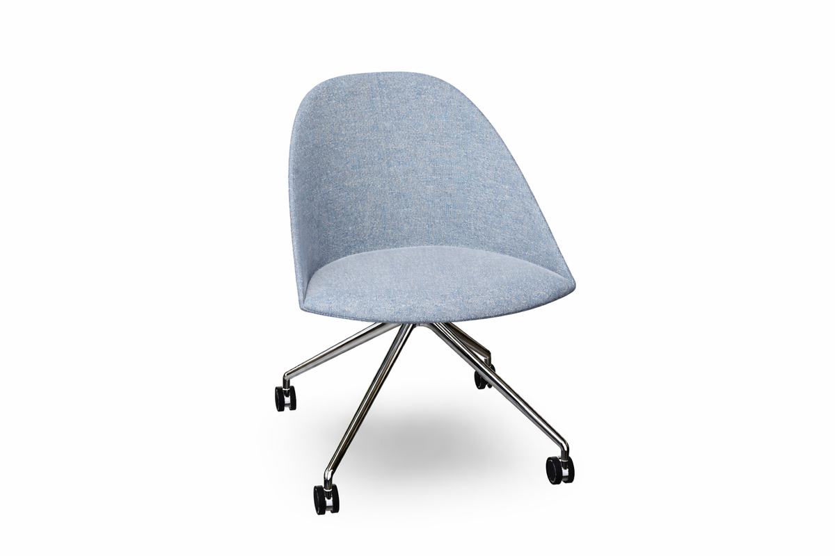 Cila Fully Upholtered Chair With Fixed Trestle Base