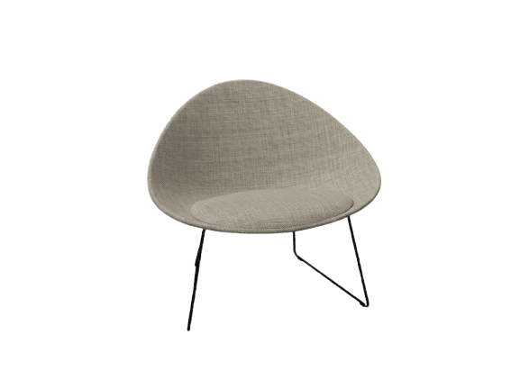 Adell Sled Base Lounge Chair With Fully Upholstered lounge chair Arper 