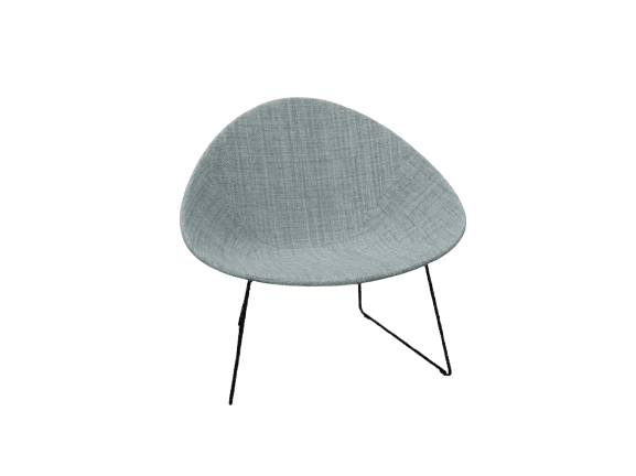 Adell Sled Base Lounge Chair With Fully Upholstered lounge chair Arper 