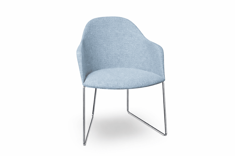 Cila Fully Upholstered Armchair With Sled Base Chairs Arper 