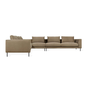 Renfrew XL Sectional Sofa Gus Modern Merino Mocha Left Facing 