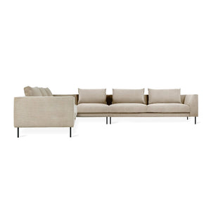 Renfrew XL Sectional Sofa Gus Modern Mersey Caribou Left Facing 
