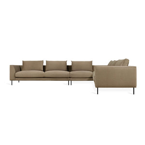Renfrew XL Sectional Sofa Gus Modern Merino Mocha Right Facing 