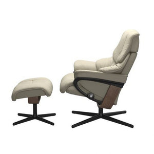 Reno Chair and Ottoman With Cross Base Chairs Stressless 