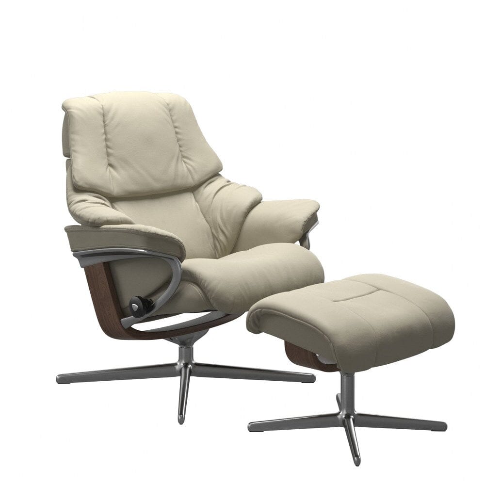 Reno Chair and Ottoman With Cross Base Chairs Stressless 