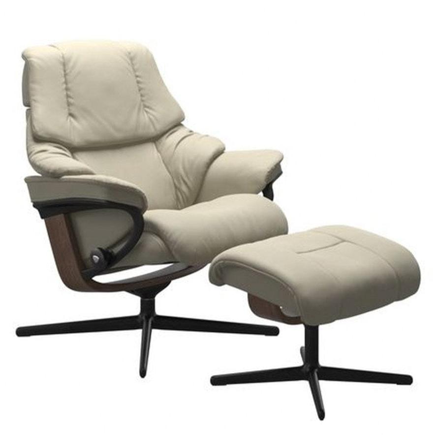 Reno Chair and Ottoman With Cross Base Chairs Stressless 