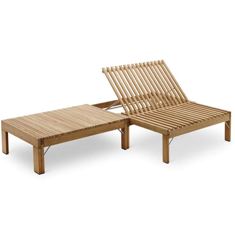 Riviera Lounge chaise lounge Skagerak by Fritz Hansen Without Cushion 