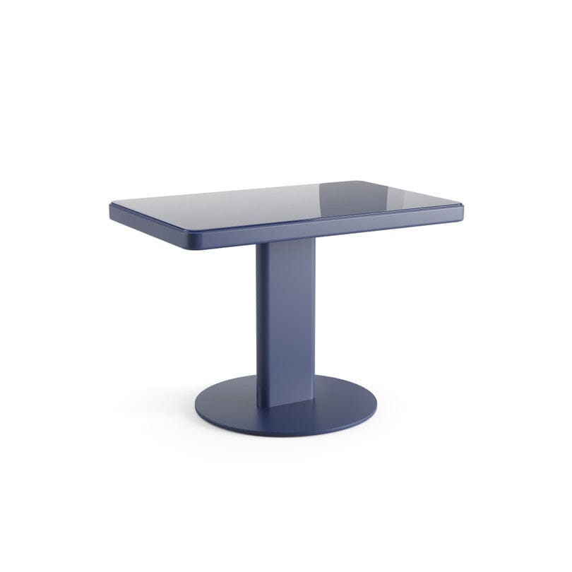 Roopa Rectangular Side Table with Glass Top side/end table Arper Midnight Blue 