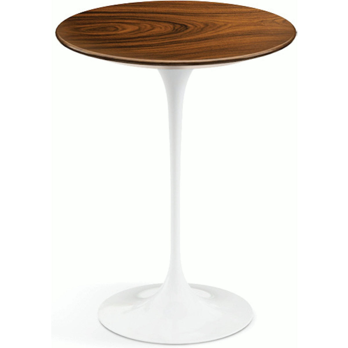 Saarinen Side Table - 16" Round side/end table Knoll White Rosewood 