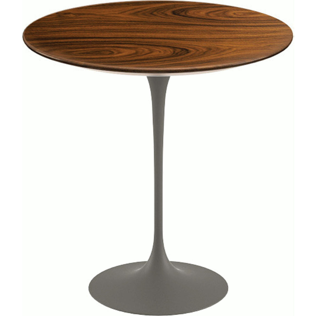 Saarinen Side Table - 20” Round side/end table Knoll Grey Rosewood 