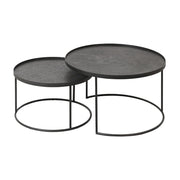 Round Tray Coffee Table Set Coffee table Ethnicraft Small/Large 