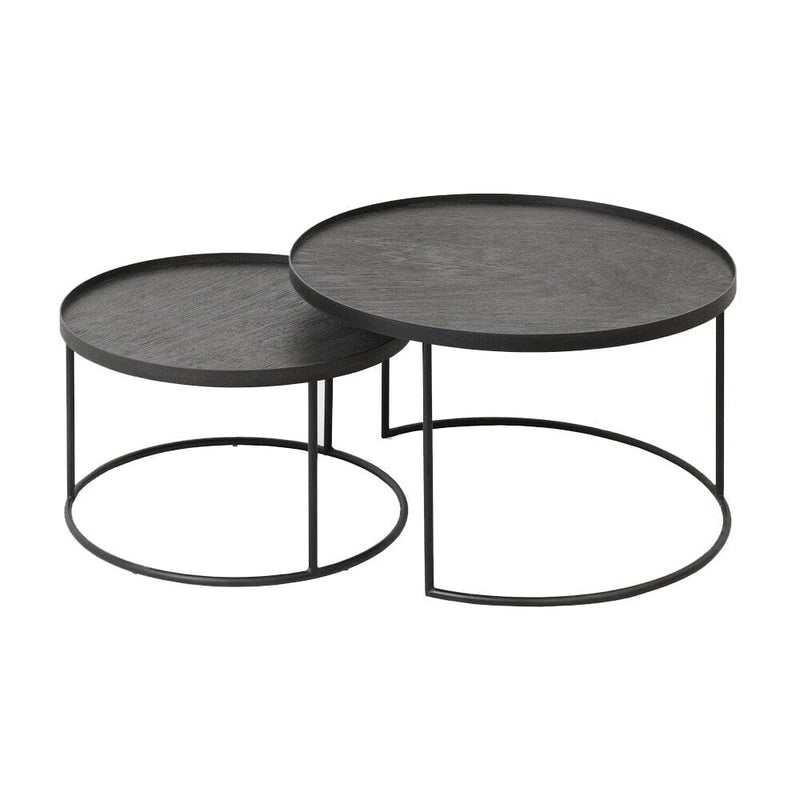 Round Tray Coffee Table Set Coffee table Ethnicraft Small/Large 