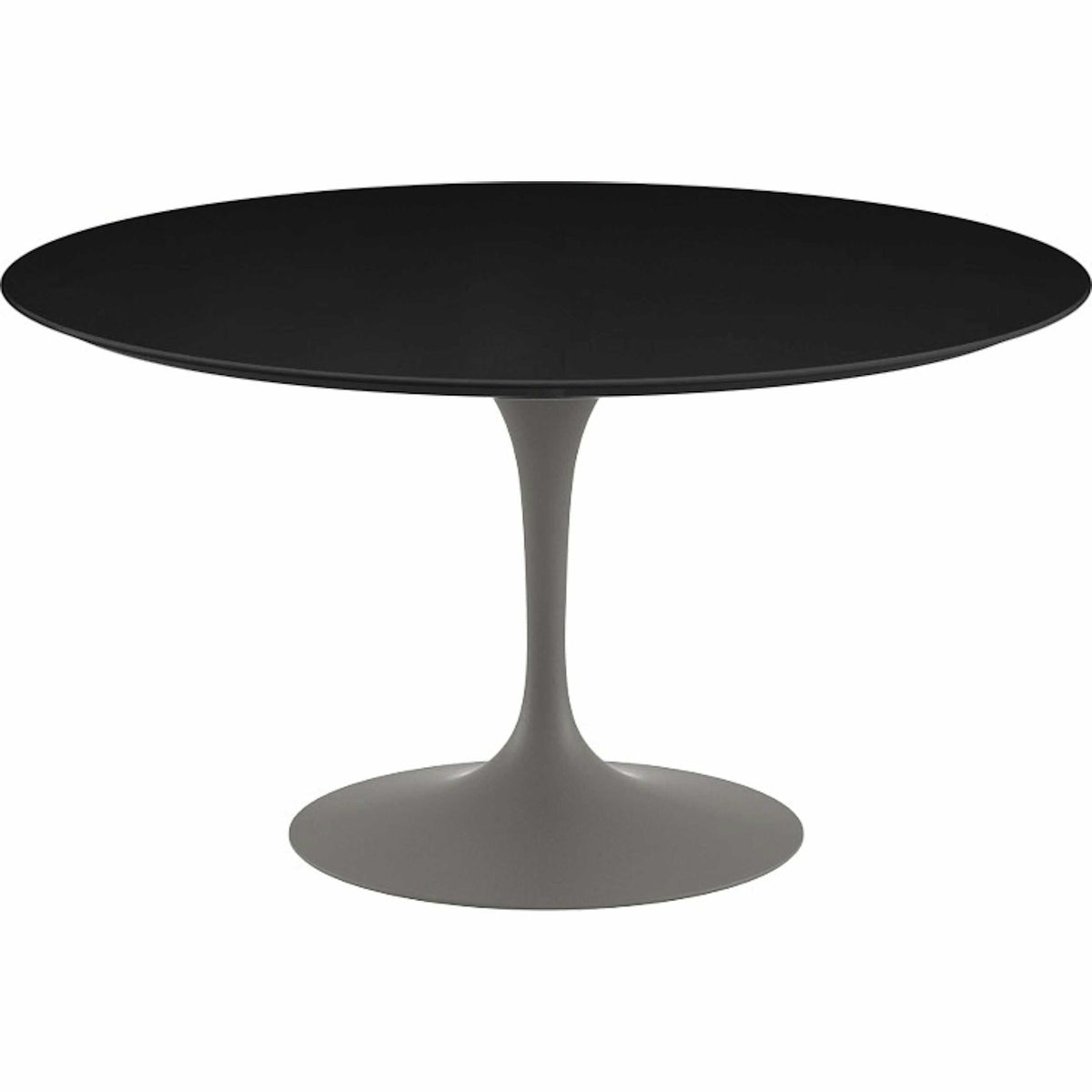 Saarinen 54&quot; Round Dining Table Dining Tables Knoll Grey Black laminate, Satin finish 