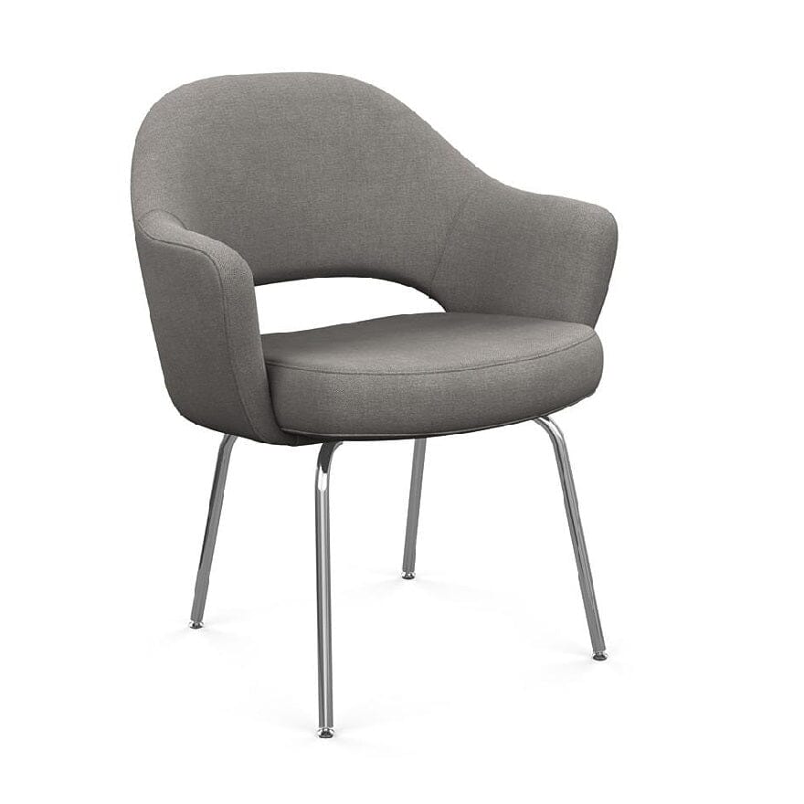 Saarinen Executive Arm Chair With Tubular Legs Side/Dining Knoll 