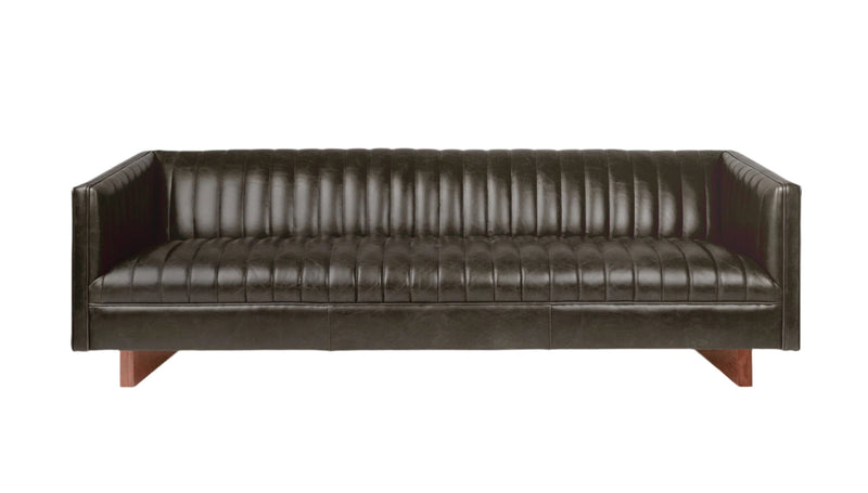 Wallace Sofa Sofa Gus Modern Saddle Black Leather 