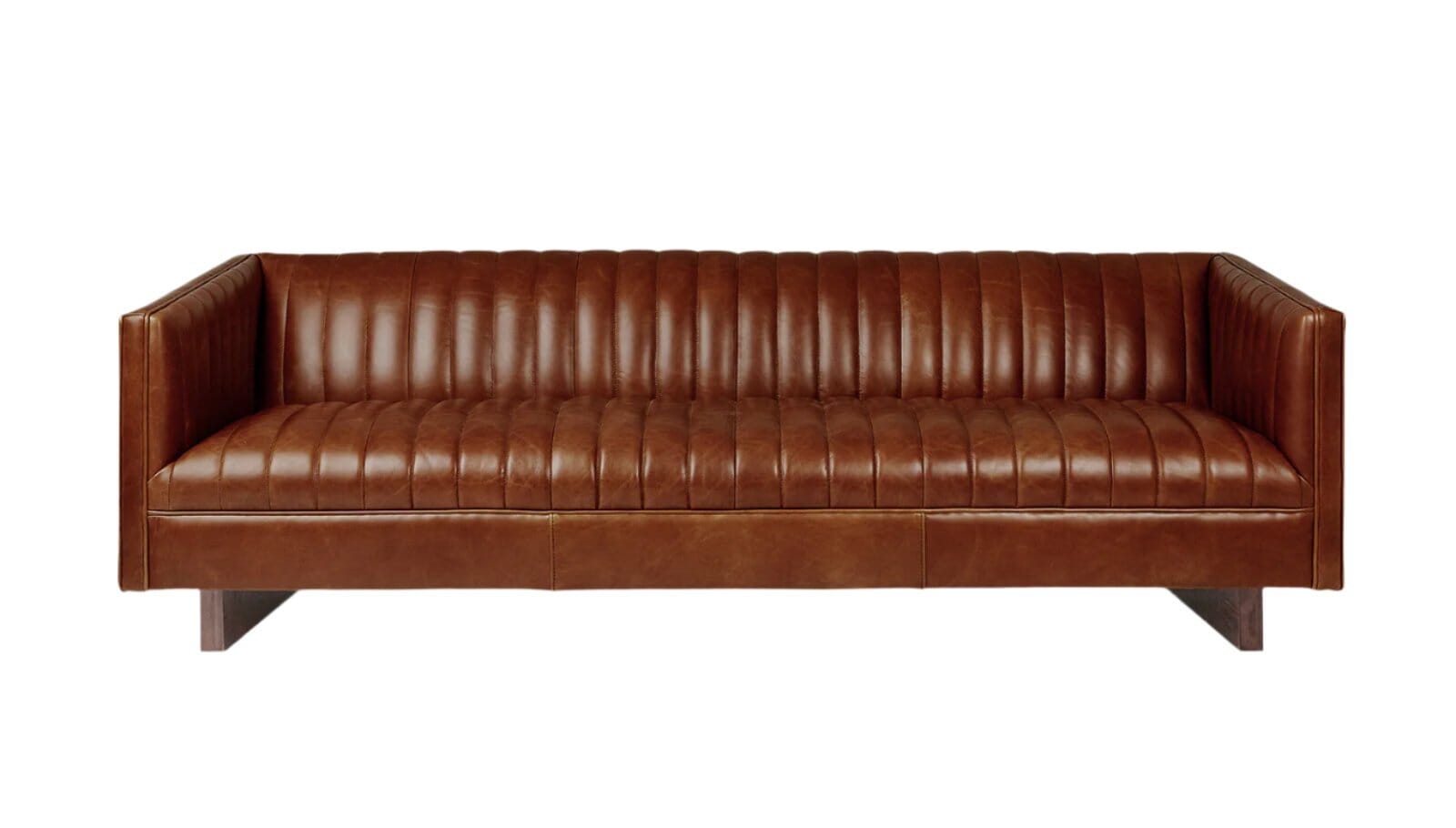 Wallace Sofa Sofa Gus Modern Saddle Brown Leather 