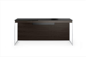 Sequel 20 Desk 6101 Desk's BDI Charcoal Stained Ash Satin Nickel 
