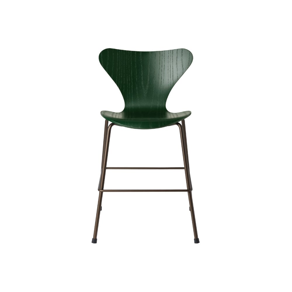 Series 7 Children's Stool / Tall Chair Stools Fritz Hansen Evergreen / Brown Bronze 