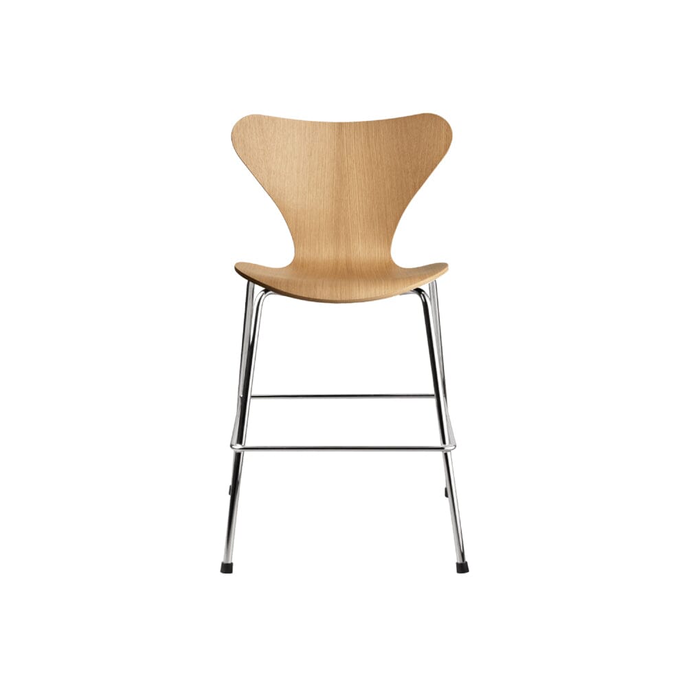 Series 7 Children's Stool / Tall Chair Stools Fritz Hansen Oak / Chrome 
