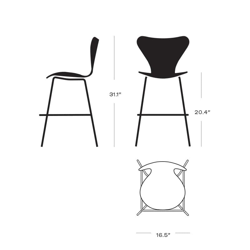 Series 7 Children's Stool / Tall Chair Stools Fritz Hansen 