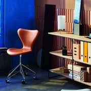 Series 7 Swivel Side Chair Full Upholstered Chairs Fritz Hansen 