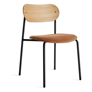 SideBySide Chair Side/Dining BluDot White Oak / Copper Velvet 