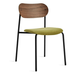 SideBySide Chair Side/Dining BluDot Walnut / Loden Green Velvet 