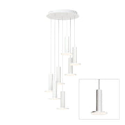 Cielo Plus Multi-Light LED Pendant hanging lamps Pablo Cielo chandelier 7 - Silver / Grey cord 