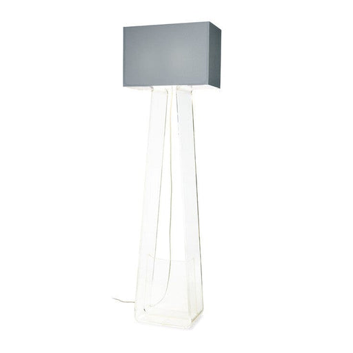 Tube Top Floor Lamp Floor Lamps Pablo 60” H Silver Shade / Clear Body 