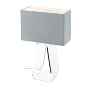 Tube Top Table Lamp Table Lamps Pablo 14" - Silver Shade / Clear Body 