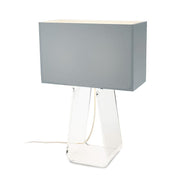 Tube Top Table Lamp Table Lamps Pablo 21" - Silver Shade / Clear Body 