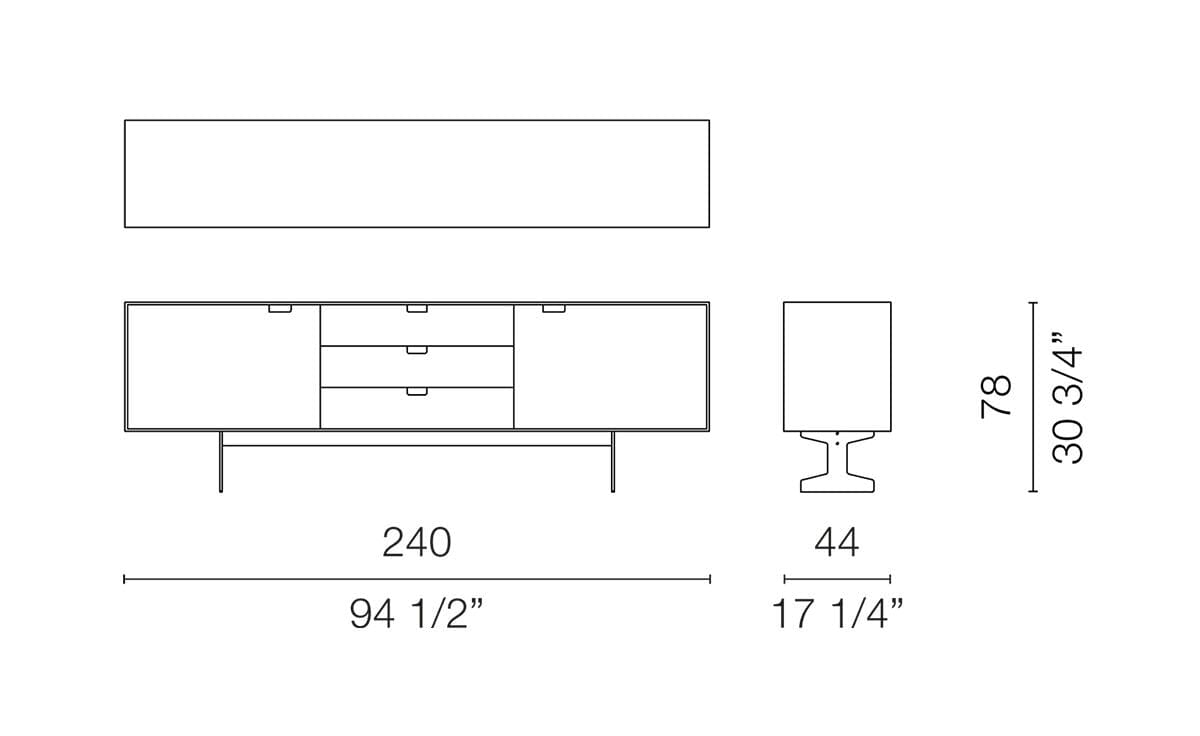 Simplon Sideboard Sideboards Cappellini 