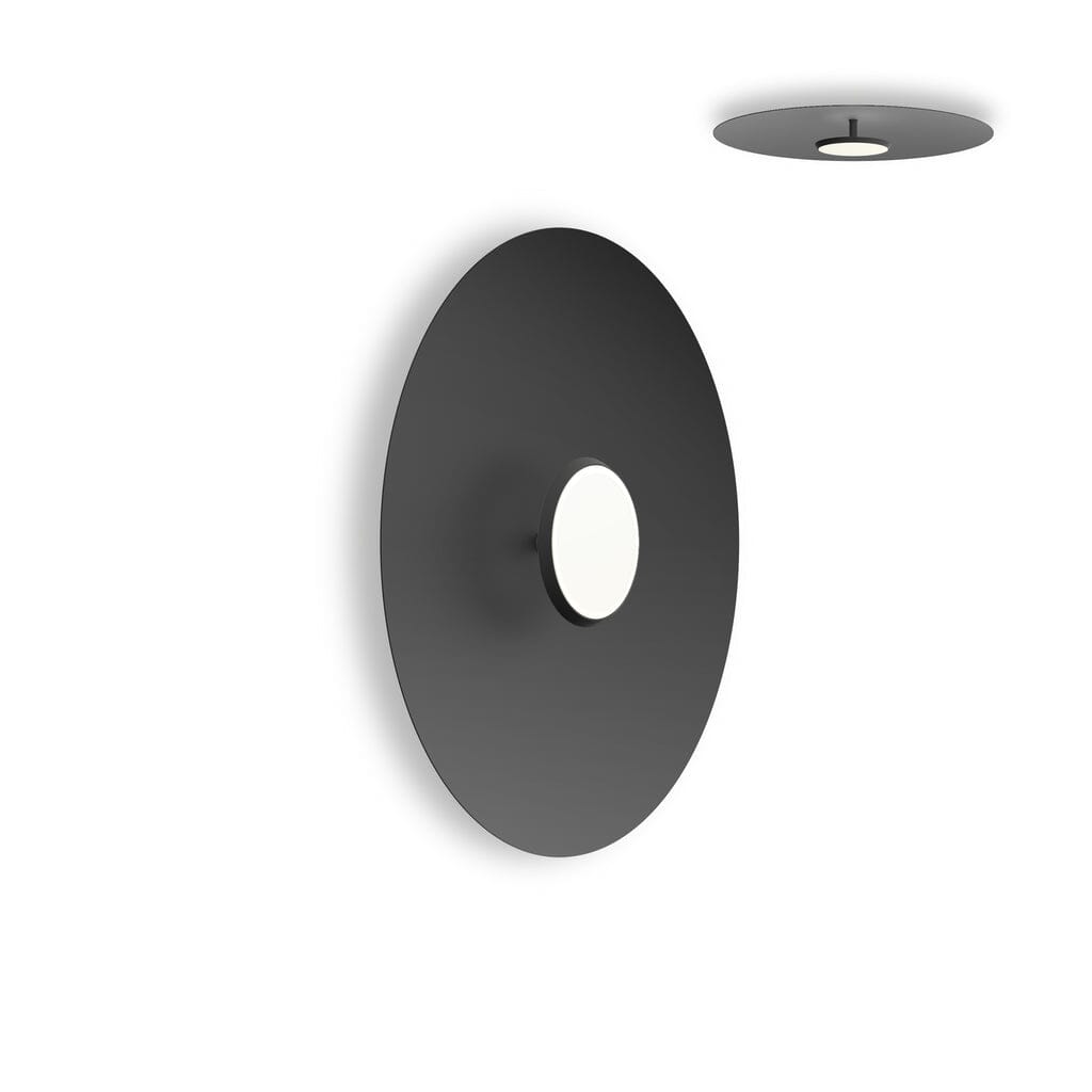 Sky Dome Flush Metal Ceiling/Wall Lamp Pendant Lights Pablo 24" - Matte Black + Black 