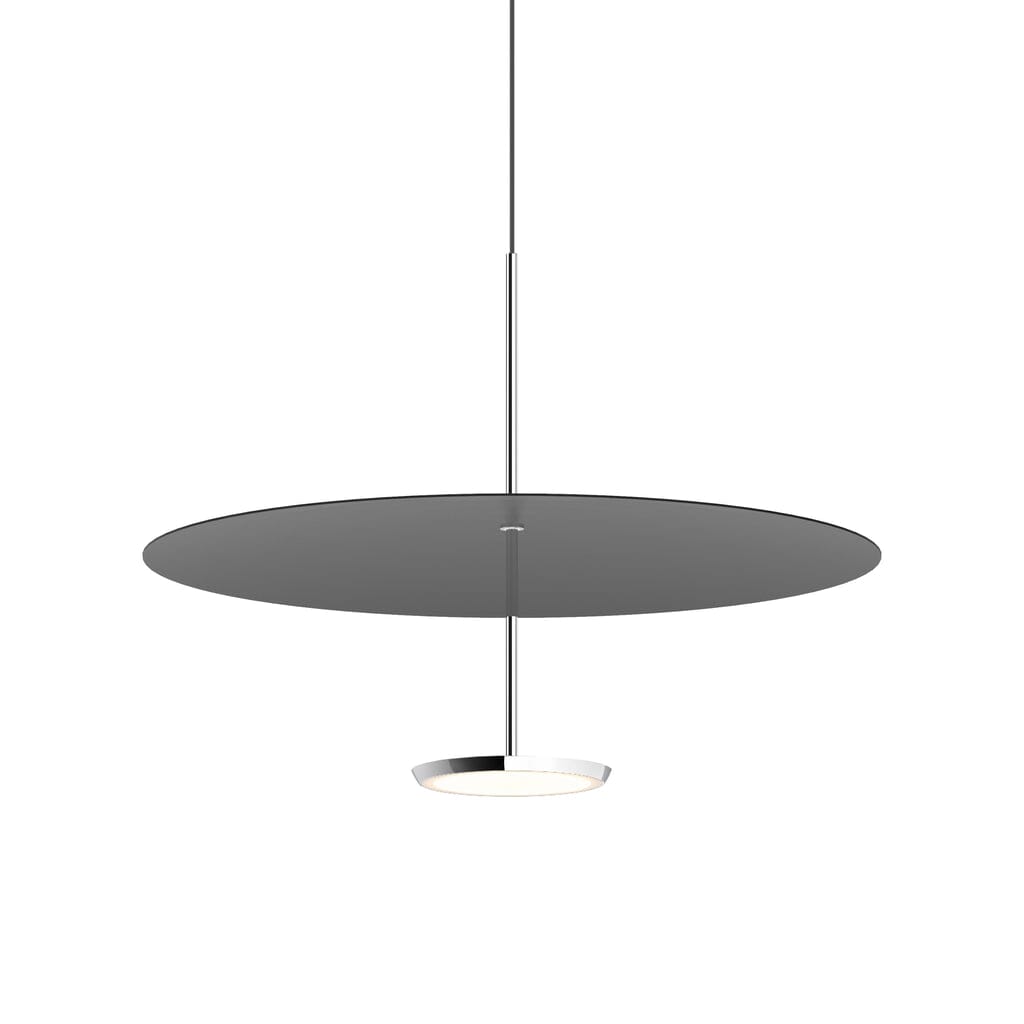 Sky Dome Pendant Pendant Lights Pablo 24" - Polished Aluminum + Black 